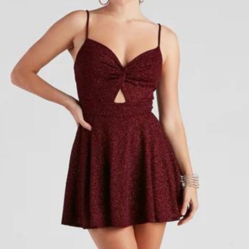 Burgundy homecoming dress